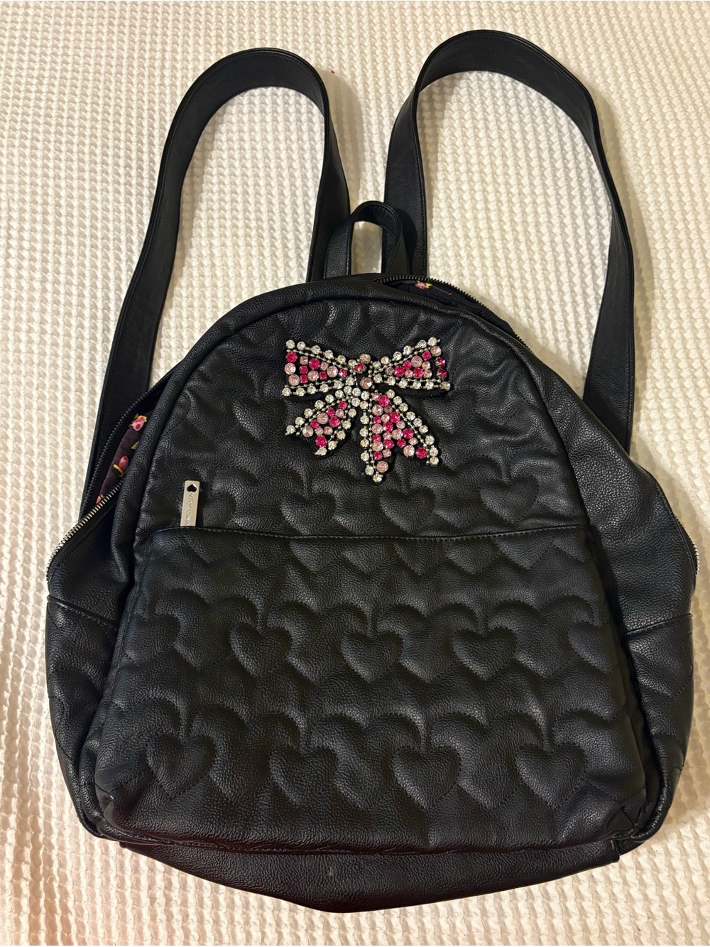 Betsey Johnson leather black Backpack
